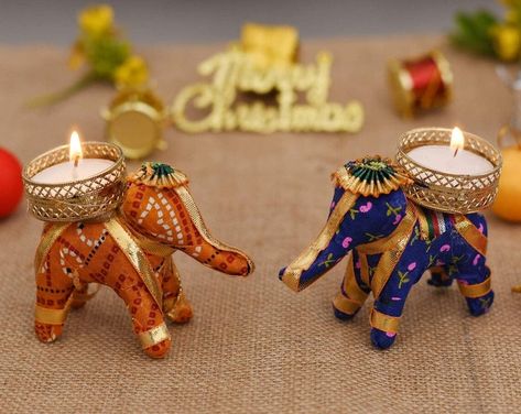 Indian Wedding Favors | Etsy Return Gifts Indian, Elephant Candle Holder, Elephant Candle, Indian Wedding Favors, Diwali Decoration Items, Handmade Elephant, Mehndi Decor, Indian Gifts, Eid Decoration