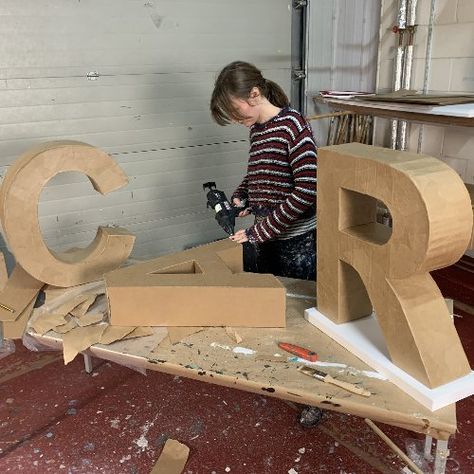 Cardboard Diy Crafts, Diy 50th Birthday Decorations, Large Cardboard Letters, 3d Letters Diy, Jumbo Letters, Cardboard Diy, Giant Letters, Large Wooden Letters, Cardboard Letters