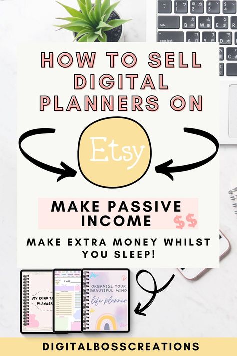 How To Make A Digital Journal To Sell, Selling Digital Planners On Etsy, Selling Planners On Etsy, Digital Things To Sell, Creating Digital Planner, Digital Art Selling, Digital Planner Etsy, Easy Digital Products To Sell, Best Selling Digital Products On Etsy