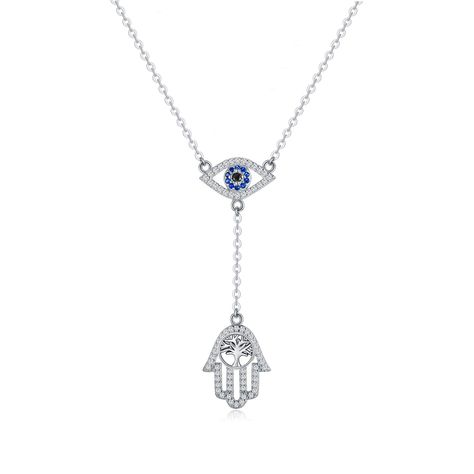 PRICES MAY VARY. DESIGN CONCEPT - Wearing an evil eye necklace can ward off evil glances and surround yourself with good luck and positive. This dazzling blue cz crafted the evil eye and delicate tree of life in hamsa hand. This hamsa hand evil eye necklace will be a charming piece in your sterling silver jewelry collection! SPECIFICATION - Length of the chain 18” with 2” extender chain. Suspends from a sterling silver chain with a lobster clasp. MATERIALS - Made from 925 sterling silver & cubic Hand Evil Eye, Hand Necklace, Birthday Gift For Women, Protection Amulet, Sterling Necklaces, Jewelry Birthday, Birthday Jewelry Gift, Christmas Gift Jewelry, Evil Eye Necklace