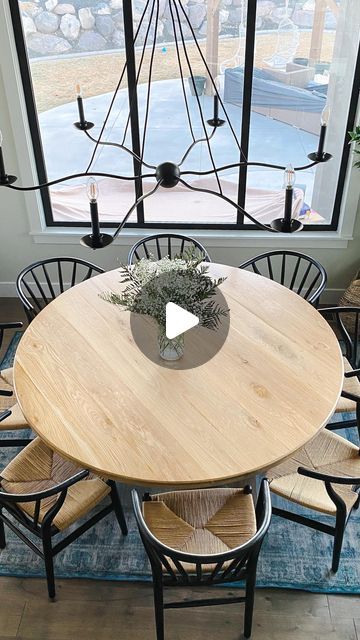 Christine Gummersall - DIY & Home on Instagram: "DIY 70” round dining table

Tutorial: honeybuilthome.com/diy-70-round-dining-table/" Lily Meola, Diy Round Dining Table, Instagram Diy, Diy Woodworking, Round Dining, Round Dining Table, Home Diy, Sweet Home, Honey