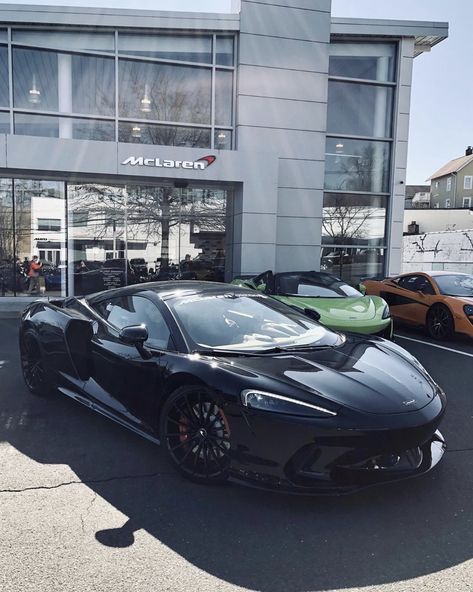 McLaren GT painted in Onyx Black  Photo taken by: @heathertnicole on Instagram Mclaren Garage, Black Mclaren, Mclaren Gt, A Beautiful House, College Tuition, Black Photo, I Drive, I Love God, House Apartment