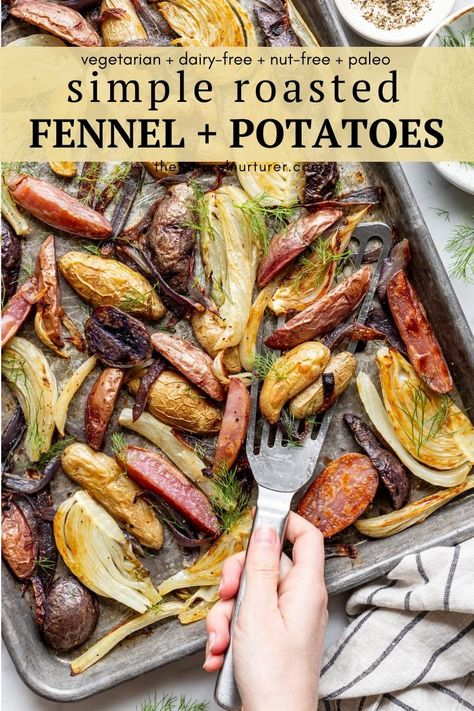 Veggie Side Dish Recipes, Fennel Recipes, Roasted Fennel, Healthy Vegetable Recipes, Slow Cooker Roast, Pan Recipes, Cooked Veggies, Veggie Side Dishes, Potatoes Recipe