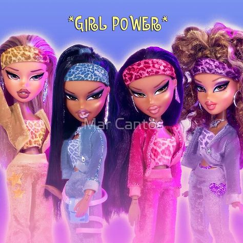 The Cheetah Girls, Black Bratz Doll, Bratz Doll Outfits, Brat Doll, Disney Figures, Bratz Girls, Bratz Inspired Outfits, Doll Aesthetic, Cartoon Profile Pictures