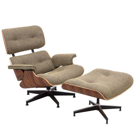 Emfurn Lounge Chair and Ottoman Premium Reproduction - EMFURN Eames Lounge Chair Replica, Modern Furniture Ideas, Eames Style Lounge Chair, Lounge Chair Ottoman, Mid Century Lounge, Lounge Chair And Ottoman, Mid Century Lounge Chairs, Hotel Lounge, Office Lounge