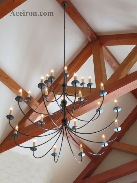 Interesting Chandeliers, Tuscan Style Garden, Wrought Iron Light Fixtures, Wrought Iron Wine Rack, Basket Chandelier, Yankee Barn Homes, Craftsman Lighting, Wrought Iron Chandelier, Narrow House Plans