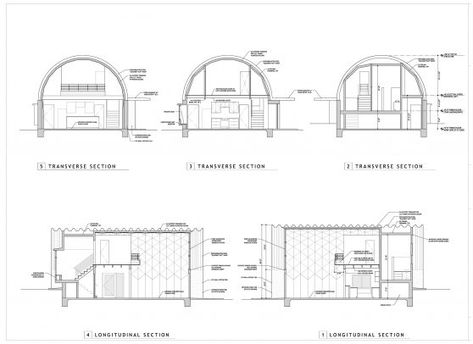 Quonset Hut House Design: Loft House - Clever Moderns Hut House Design, Quonset Hut Homes Interior Floor Plans, Quonset Hut Home, Bunker Home, Plan Building, Quonset Homes, Quonset Hut Homes, Arched Cabin, Hut House