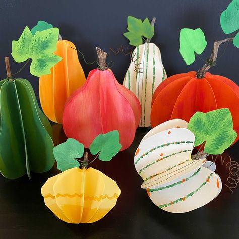 Get into the fall spirit with these adorable DIY paper pumpkins and squashes! 🎃🍂 Download our printable templates and create your own unique decorations. Perfect for home decor or as a fun craft project. #DIY #FallCrafts #PaperCrafts #Pumpkins #Squashes #Autumn Diy Paper Pumpkins, Pumpkin Shapes, Craft Pumpkins, Diy Fall Decor, Paint Tutorial, Paper Pumpkins, Pumpkin Template, Pumpkin Squash, Paper Plants