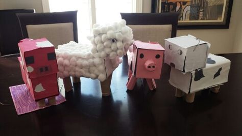 Minecraft sheep, cow, pig, mooshroom valentine's boxes Minecraft Sheep, Valentine's Boxes, Valentine Box Ideas, Happy Hearts Day, Valentine Day Boxes, Heart Day, Valentine Box, Valentines Party, Fun Diy Crafts