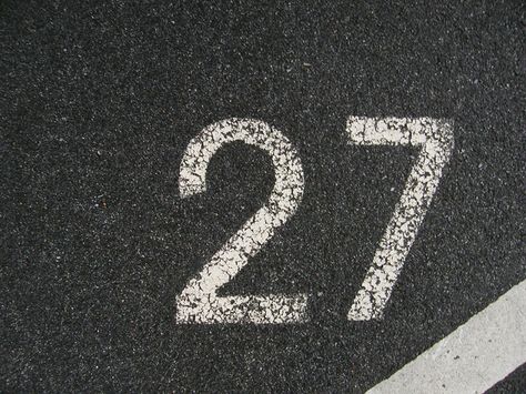 Lucky number! 27 Aesthetic Number, 27 Wallpaper Number, 27 Number Design, Edgy Boy Names, 29 Number, 26 Number, School Motivation Quotes, Numbers Typography, Number Wallpaper