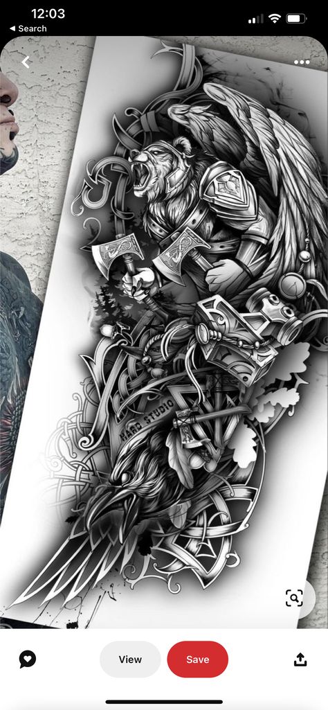 Berserker Tattoo, Traditional Viking Tattoos, Stammestattoo Designs, Aztec Tattoos Sleeve, Stencils Art, Viking Warrior Tattoos, Viking Tattoo Sleeve, Egyptian Tattoo Sleeve, Armor Tattoo