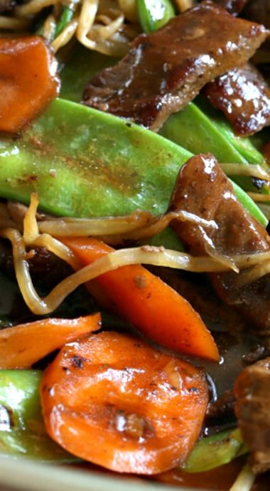 Stir Fry With Beef, Peas And Mushrooms, Beef And Vegetables, Wok Recipes, Beef Stir Fry Recipes, Lo Mein Recipes, Asian Beef, Mapo Tofu, Tandoori Masala