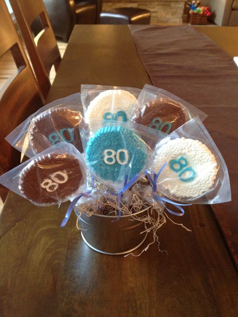 80th birthday centerpiece with favors Party Favors For 80th Birthday, 80 Th Birthday Party Favors, Men’s 80th Birthday Party, Souvenir For 80th Birthday, 90 Year Old Birthday Party Table Center Puece, 80th Birthday Party Ideas, Birthday Centerpiece, Diy Xmas Gifts, 80th Birthday Gifts