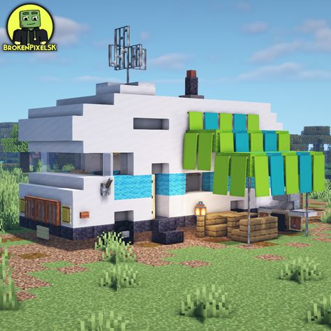 Minecraft Camper Van, Rv Minecraft, Minecraft Cars Ideas, Minecraft Rv Camper, Minecraft Trailer Park, Minecraft Caravan, Camping Minecraft, Minecraft Tent, Minecraft Mobile