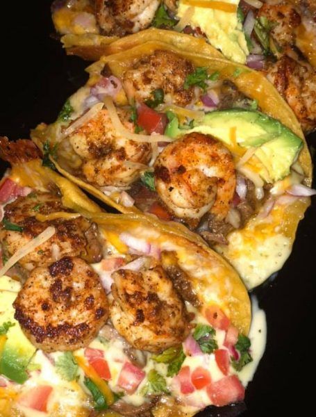 STEAK Cajun Shrimp Scampi Recipe, Shrimp Street Tacos, Cajun Shrimp Scampi, 28 Day Diet Plan, Black People Food Recipes, Black People Food, Shrimp Scampi Ingredients, 28 Day Diet, Taco Lasagna