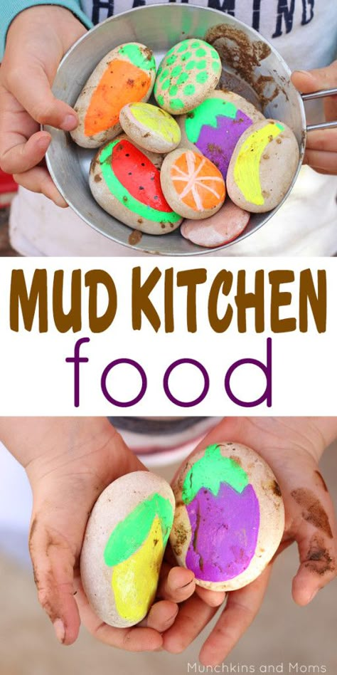 Mud Kitchen Food, Mud Kitchen For Kids, Outdoor Play Spaces, Kids Mud, Outdoor Play Areas, Kids Outdoor Play, Pretend Food, Mud Kitchen, Outdoor Classroom