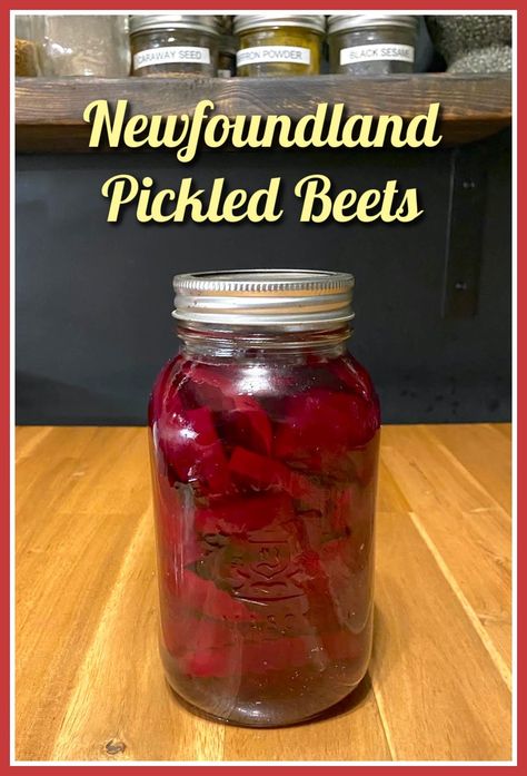 Newfoundland Pickled Beets. A very common accompaniment to many meals in the province, from beside fresh fried cod to jiggs dinner to an ingredient for a local favourite potato salad! Easy Pickled Beets, Mustard Pickle Recipe, Refrigerator Pickled Beets, Pickled Beets Recipe, Easy Pickle, Beets Recipe, Newfoundland Recipes, Fried Cod, Pickling Salt