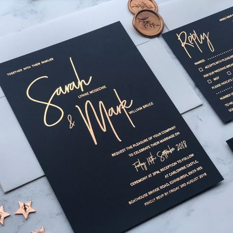 Rose Gold Wedding Invitations, Black And Gold Wedding, Metallic Wedding, Idee Cricut, Polka Dot Paper, בר מצווה, Wedding Invitation Ideas, Beach Wedding Invitations, Gold Invitations