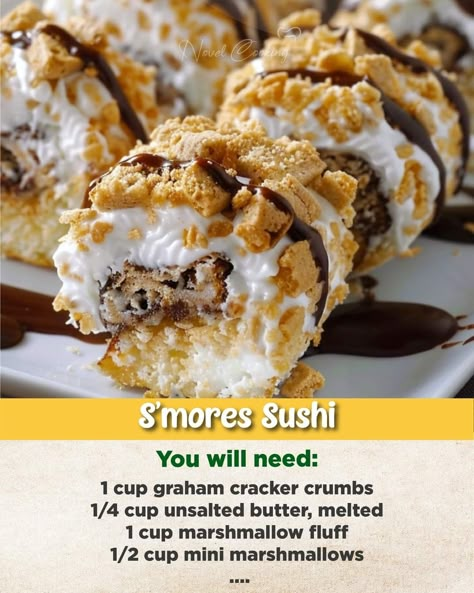 S’more Sushi Recipe, S'mores Sushi Recipe, S’mores Sushi Recipe, S'more Sushi, S’mores Sushi Roll, S’mores Sushi, Sushi Dessert, Dessert Charcuterie, Dessert Sushi