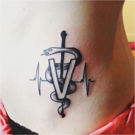 Veterinary Tattoo, Veterinarian Tattoo, Vet Tech Tattoo, Veterinary Medicine Symbol, Veterinary Symbol, Tech Tattoo, Symbol Tattoo, Vet School, White Snake