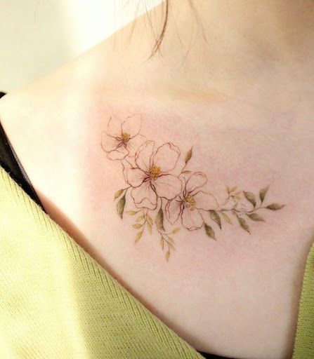 Apple Blossom Tattoo, Apple Blossom Tattoos, Grace Tattoos, Flower Language, Apple Flowers, Blossom Tattoo, Unique Fragrance, Plum Blossom, Apple Blossom