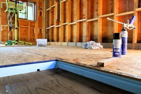 Cozy Home – Five Insulation Applications Where Foam can’t be Beat - Baileylineroad House Insulation, Cabin Building, Rigid Insulation, Diy Cabin, Diy Tiny House, Aluminium Cladding, Floor Insulation, Home Insulation, Basement Flooring