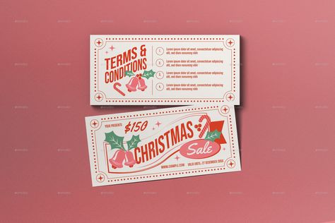 Ivory Mid Century Christmas Sale Voucher Gift Voucher Design Templates, Gift Voucher Design, Voucher Template, Voucher Design, Graphic Design Flyer, Mid Century Christmas, Gift Voucher, Gift Certificate, Gift Vouchers