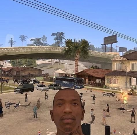 Grand Theft Auto Artwork, San Andreas Gta, Gta Funny, Gta Vi, Carl Johnson, Gta Sa, Lol Memes, Gta San Andreas, Reaction Face