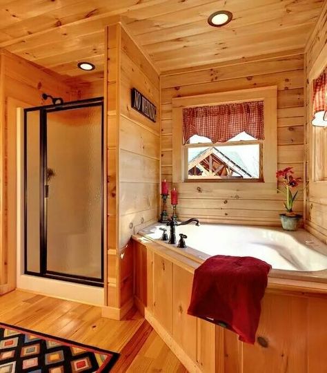 Log Home Bathrooms, Blue Ridge Log Cabins, Log Home Flooring, Luxury Cabins, Log Cabin Furniture, Log Home Floor Plans, Log Home Decorating, Cabin Bathrooms, Rustic Bathrooms