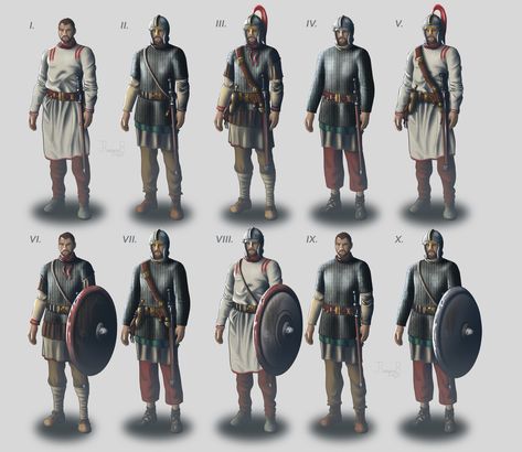 ArtStation - Late Roman Soldiers Concept Late Roman Army, Medieval Army, Late Roman Empire, Eastern Roman Empire, Roman Armor, Century Armor, Roman Army, Eastern Roman, Roman Soldiers