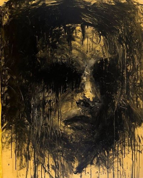 Figure Face, Abstract Portraiture, Magical Cottage, Figurative Expressionism, Dark Ghost, Modern Expressionism, Arte Indie, Figurative Abstract, Hair Dark