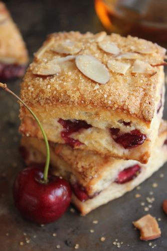 Cherry Marzipan Scones