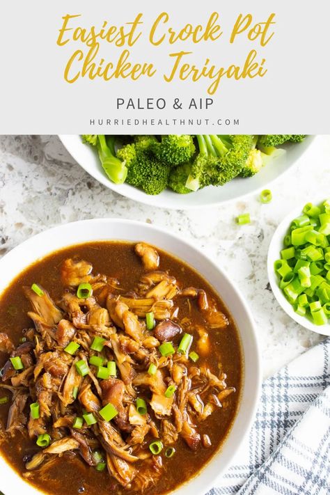 Aip Slow Cooker Recipes, Aip Crockpot, Crock Pot Chicken Teriyaki, Aip Dinners, Aip Protocol, Aip Dinner, Galveston Diet, Gi Diet, Inflammation Recipes