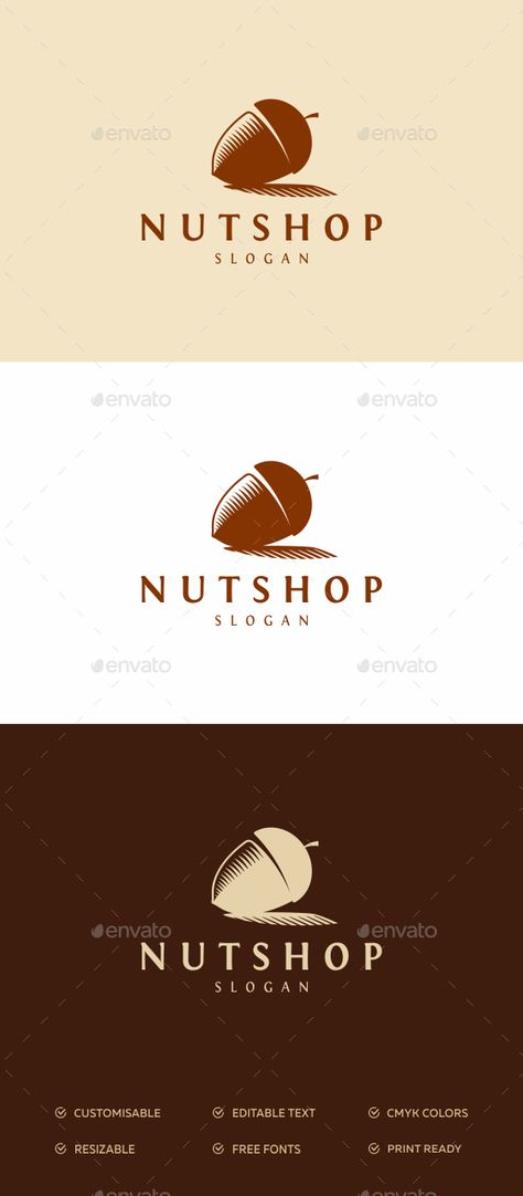 Fruit Shop Logo, Nuts Logo, Art Prints Ideas, Blog Template Design, Fruit Logo Design, Prints Ideas, Fruit Logo, Fruit Shop, Food Logo