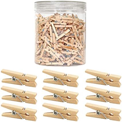 Amazon.com: Mini Natural Wooden Clothespins, 320pcs, 1 Inch Photo Paper Peg Pin Craft Clips for Scrapbooking, Arts & Crafts, Hanging Photos (Natural): Arts, Crafts & Sewing Diy Push Pins, Decorative Push Pins, Drawing Pin, Wood Clips, Clothes Pegs, Wooden Clothespins, Clothes Pin Crafts, Push Pins, Paper Artwork