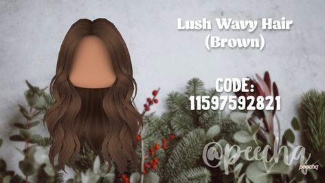 Bloxburg Prom Hair Codes, Lush Wavy Hair Roblox Code, Roblox Id Codes For Brown Hair, Hair Codes For Berry Ave Brown, Brown Hair Outfit Codes Berry Ave, Brookhaven Codes Hair Brown, Brown Hair Berry Avenue Codes, Roblox Hair Codes Brown, Bloxburg Hair Codes Brown