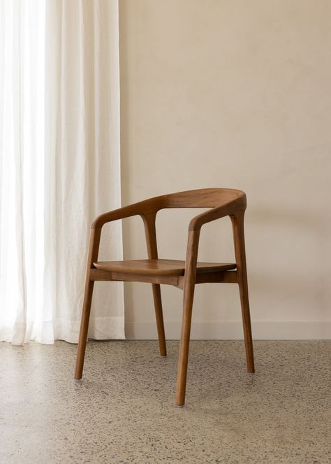 Casa Chair / Natural Teak Teak Wood Chair, Dining Chair Minimalist, Teak Wood Interior Design, Chair Design For Dining Table, Restaurant Chair Design, Chairs For Dining Table, Restaurant Chairs Design, Mid Century Dining Chair, Dining Chairs Wood