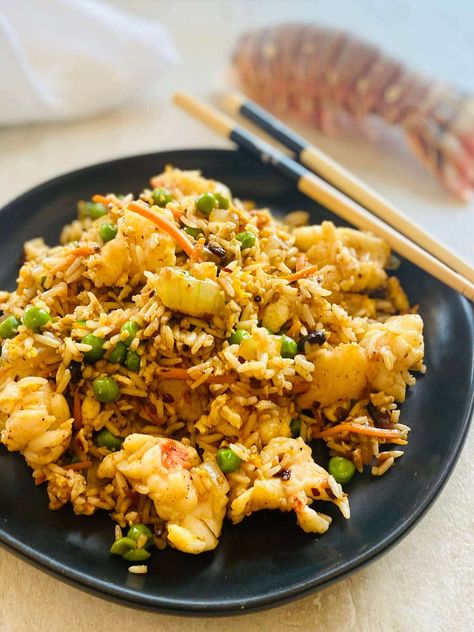 Lobster Rice, Lobster Fried Rice Recipe, Lobster Fried Rice, Shrimp And Bacon Fried Rice, Crab Fried Rice Thai, You’re Telling Me A Shrimp Fried This Rice, Frozen Lobster, Lobster Ravioli, Frozen Dumplings