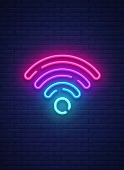 Wifi Aesthetic, Wifi Logo Design, Wifi Logo, Demogorgon Stranger Things, Neon Signs Quotes, Neon Quotes, Neon Sign Art, Neon Words, Neon Sign Shop