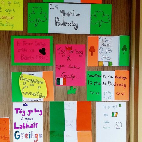 Seachtain na Gaeilge 2016 Seachtain Na Gaeilge, Primary Teacher, Primary Teaching, Teacher Ideas, About Art, Kids Crafts, Teaching Ideas, St Patricks Day, Painting Ideas