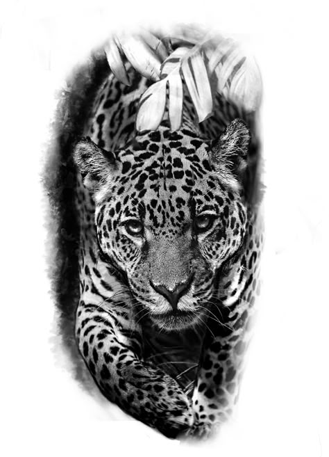 Tattoo Leopard, Cheetah Tattoo, Lion Art Tattoo, Big Cat Tattoo, Jaguar Tattoo, Wolf Tattoos Men, Animal Sleeve Tattoo, Leopard Tattoos, African Tattoo