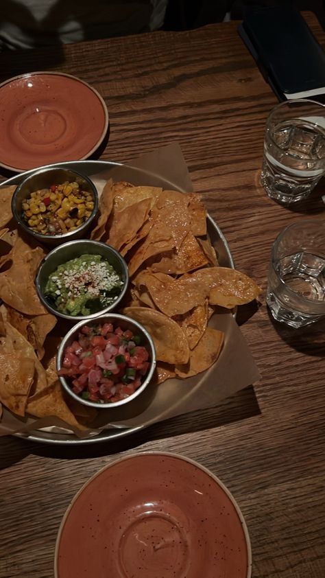 Chips And Dip Aesthetic, Chips And Salsa Aesthetic, Date Vision Board, Nachos Aesthetic, Aesthetic Dinner Date, Date Night Dinner Ideas, Dip Night, Dinner Date Aesthetic, Chips Dip