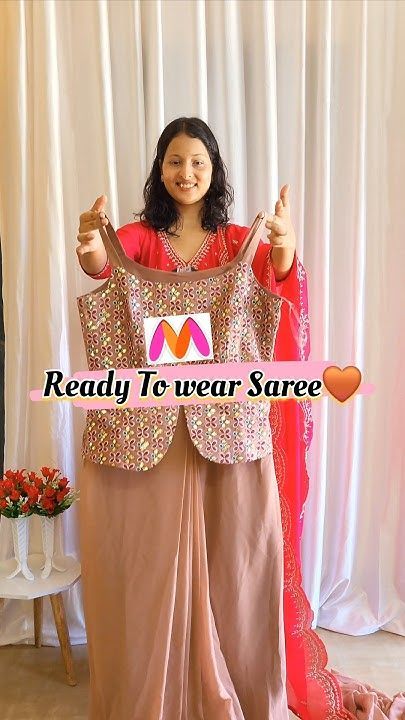 Myntra Ready to wear Farewell Party Saree🤎/1 min ready to wear saree #saree #shorts #readytowearsare Ready To Wear Saree Party Wear, Ready Saree Party Wear, Farewell Party Saree, Farewell Looks, Sarees For Farewell, Saree For Farewell, Farewell Saree, Farewell Sarees, Party Saree