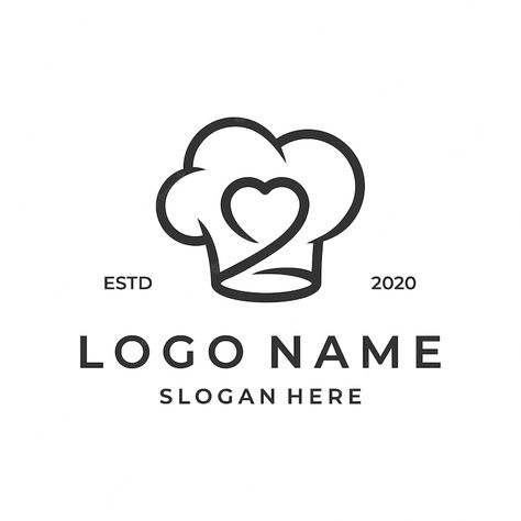 Bakery Logo Inspiration, Cook Logo, Pastry Logo, Sweet Logo, Logo Cake, Cooking Logo, Chef Logo, Kitchen Logo, Trademark Design