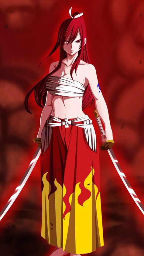 Fairy Tail Fan Art ☆ Erza Scarlet Erza Wallpaper, Fairy Tail Jerza, Angel Beats Anime, Titania Erza, Erza Et Jellal, Erza Scarlett, Fairy Tail Erza Scarlet, Fairy Tail Family, Natsu Fairy Tail