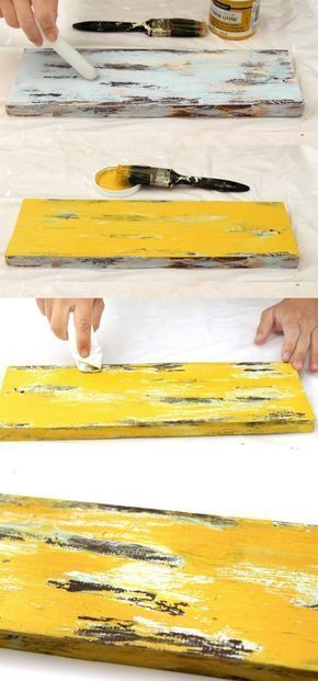 Ultimate guide on how to distress wood and furniture. Video tutorials of 7 easy painting techniques that give great results of aged look using simple tools. Easy Painting Techniques, Wood Painting Techniques, Furniture Video, Distress Wood, Distressed Wood Furniture, Popular Woodworking, Distressed Furniture, Distressed Painting, Cool Ideas