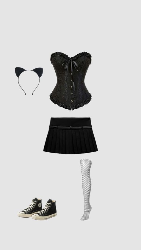 costume party inspo #fyp #halloween #costume #party Halloween Costume With Skirt, Halloween Costumes With Black Skirt, Black Skirt Halloween Costumes, Black Dress Halloween Costume Ideas, Black Dress Halloween Costume, Halloween Costume Party, Party Inspo, Dress Halloween Costume, Cute Halloween Costumes