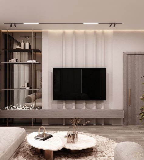 Living room :: Behance Design Ložnic, Modern Tv Unit Designs, Tv Unit Interior Design, Modern Tv Units, Wall Tv Unit Design, Latest Living Room Designs, Living Room Tv Unit Designs, Living Room Tv Unit, Tv Room Design