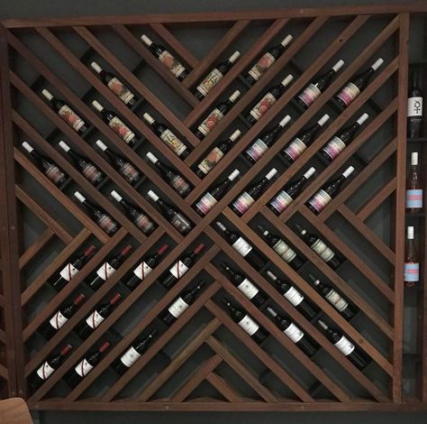 Inset Wine Rack, Wine Restaurant Design, Wine House Design, Wine Shelves Wall, Wall Wine Rack Ideas, Wine Wall Ideas, Wine Racks For Wall, Wine Shop Design, Modern Wine Wall