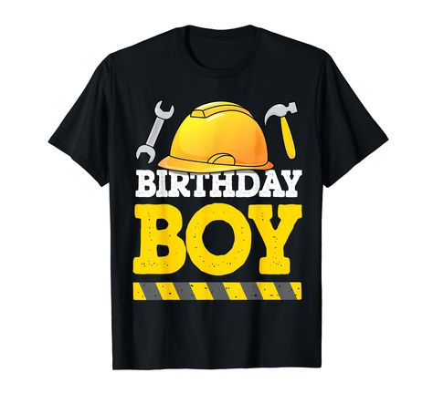 PRICES MAY VARY. Birthday Boy Construction Worker Hard Hat & Tools shirt for toddler boys & girls & Future Construction Worker tee for kids that love toy trucks, diggers, Bulldozers & excavators! Grab this Group Matching shirt for your construction birthday party. SEE OUR BRAND FOR MATCHING CONSTRUCTION SHIRTS - for family group matching birthday party! For Construction Worker themed parties with excavators, big trucks, dirt, diggers, construction equipment graphics for Future Builders, Construc Boy Construction Birthday Party, Construction Birthday Party, Boys Gift, Construction Birthday, Construction Worker, Construction Equipment, Party Hat, Birthday Boy, Hard Hat